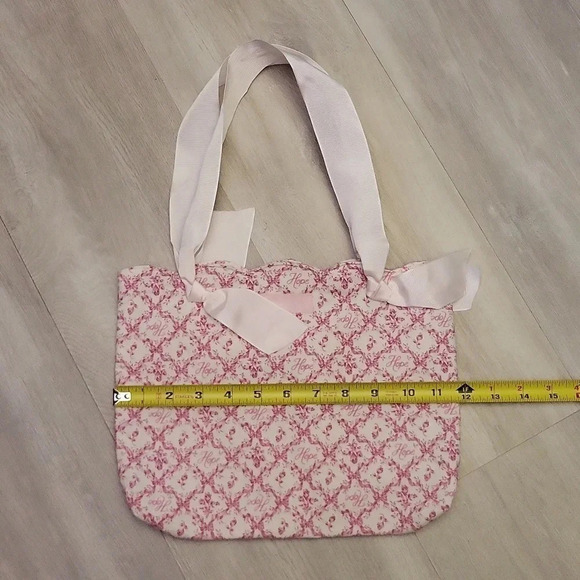 🛍Longaberger Hope Pink White Simple Mini Tote - Picture 5 of 5
